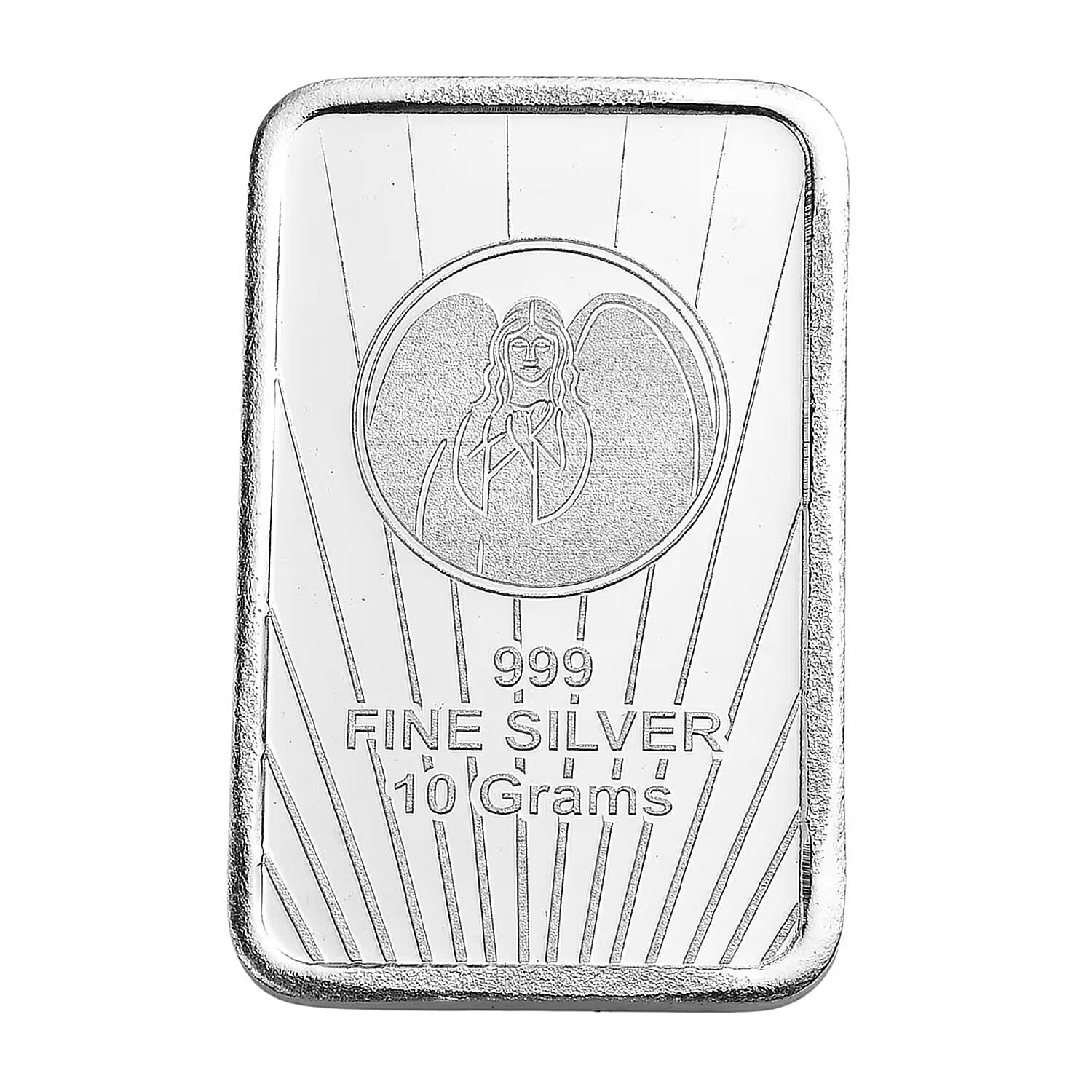 999 Fine Silver Guardian Angel Bar 10 Grams