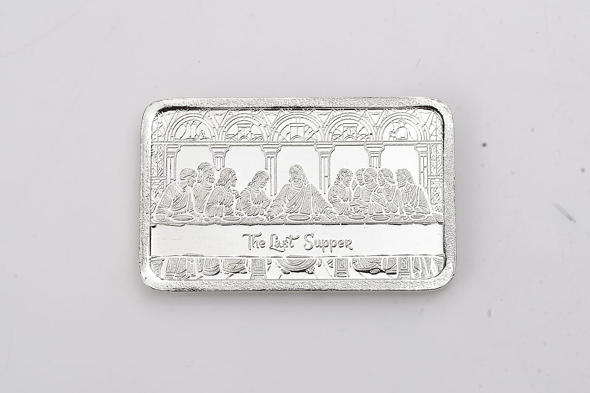 999 Fine Silver The Last Supper Embossed Bar (10 g) image number 0