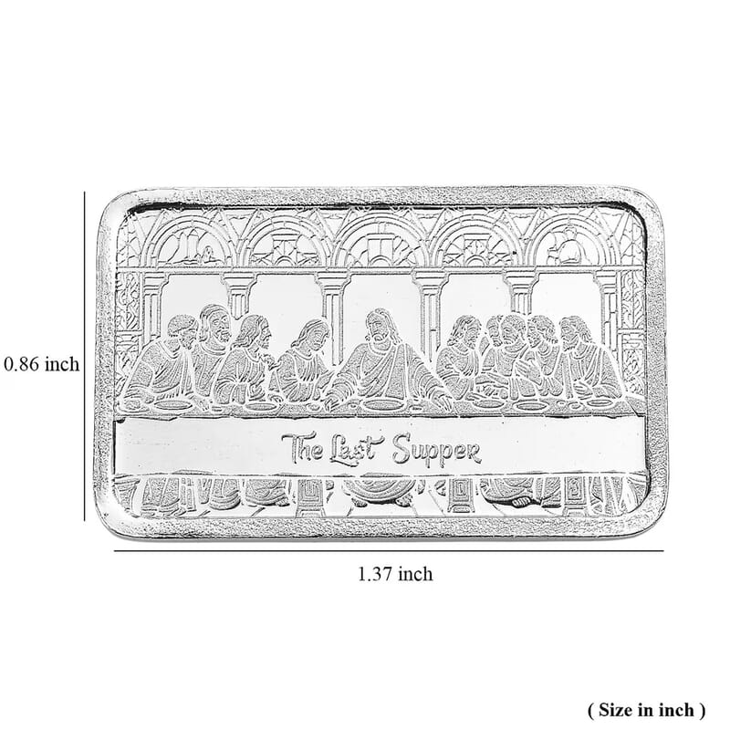 999 Fine Silver The Last Supper Bar 10 Grams