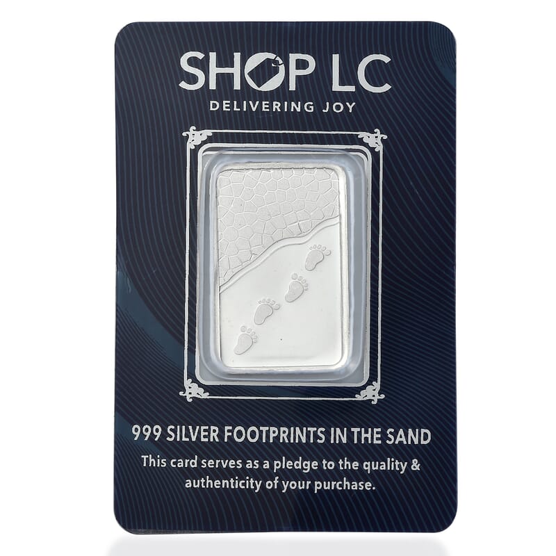 999 Fine Silver Footprints In The Sand Bar (5 g)