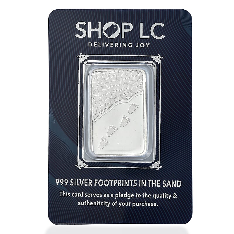 999 Fine Silver Footprints In The Sand Bar (5 g)