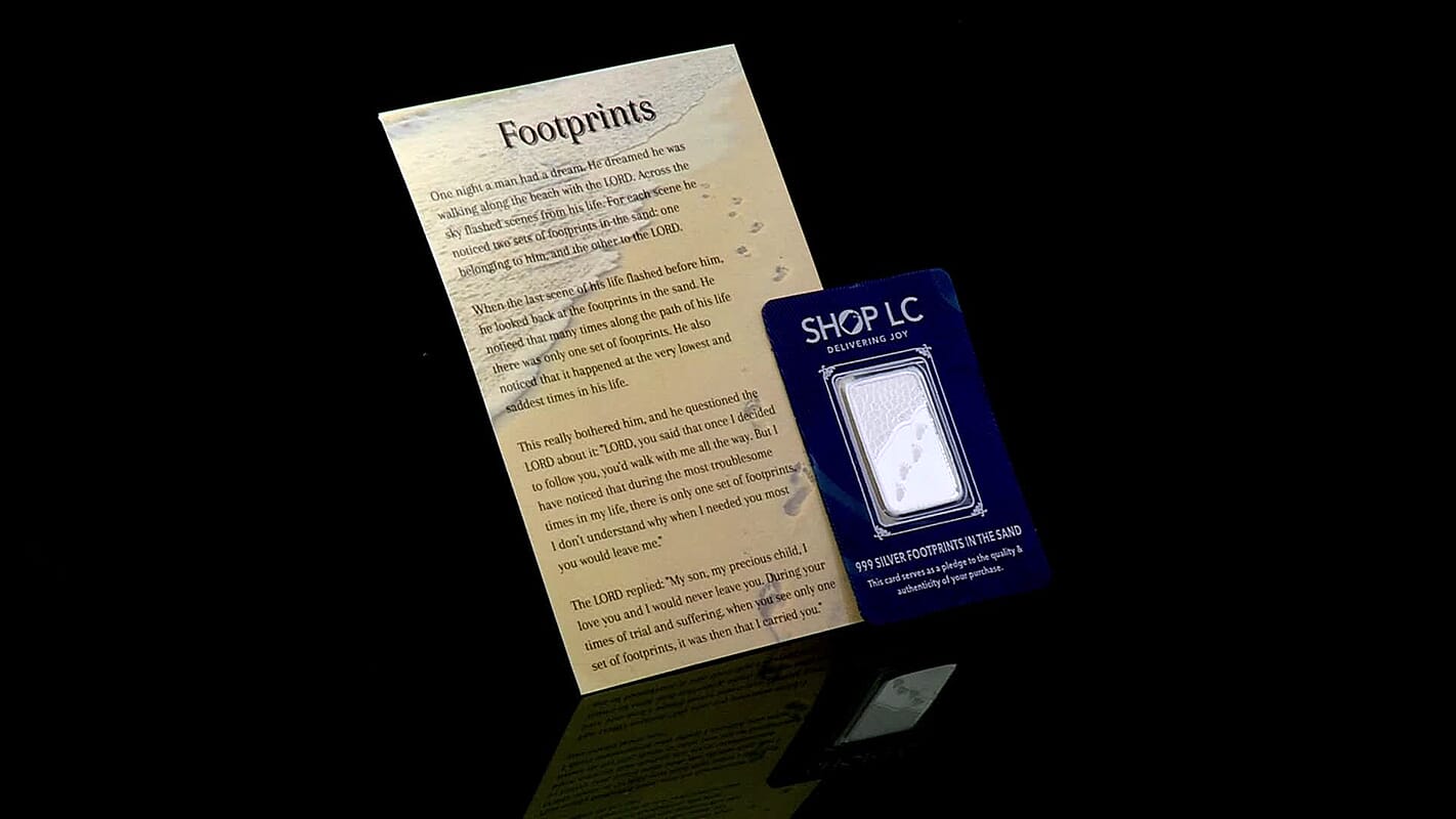 999 Fine Silver Footprints In The Sand Bar (5 g)