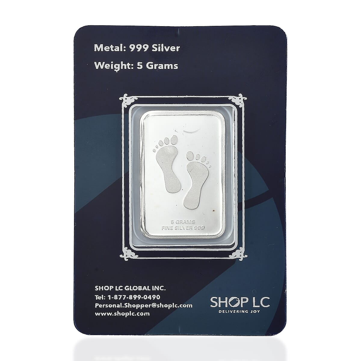 999 Fine Silver Footprints In The Sand Bar (5 g) image number 2