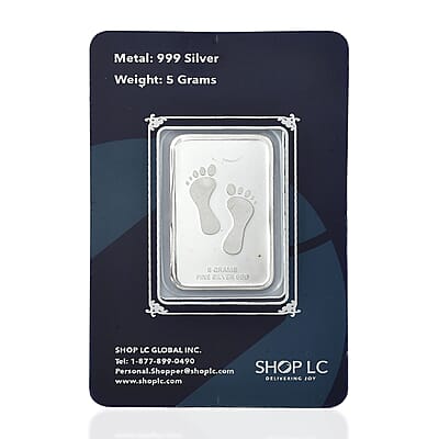 999 Fine Silver Footprints In The Sand Bar (5 g)