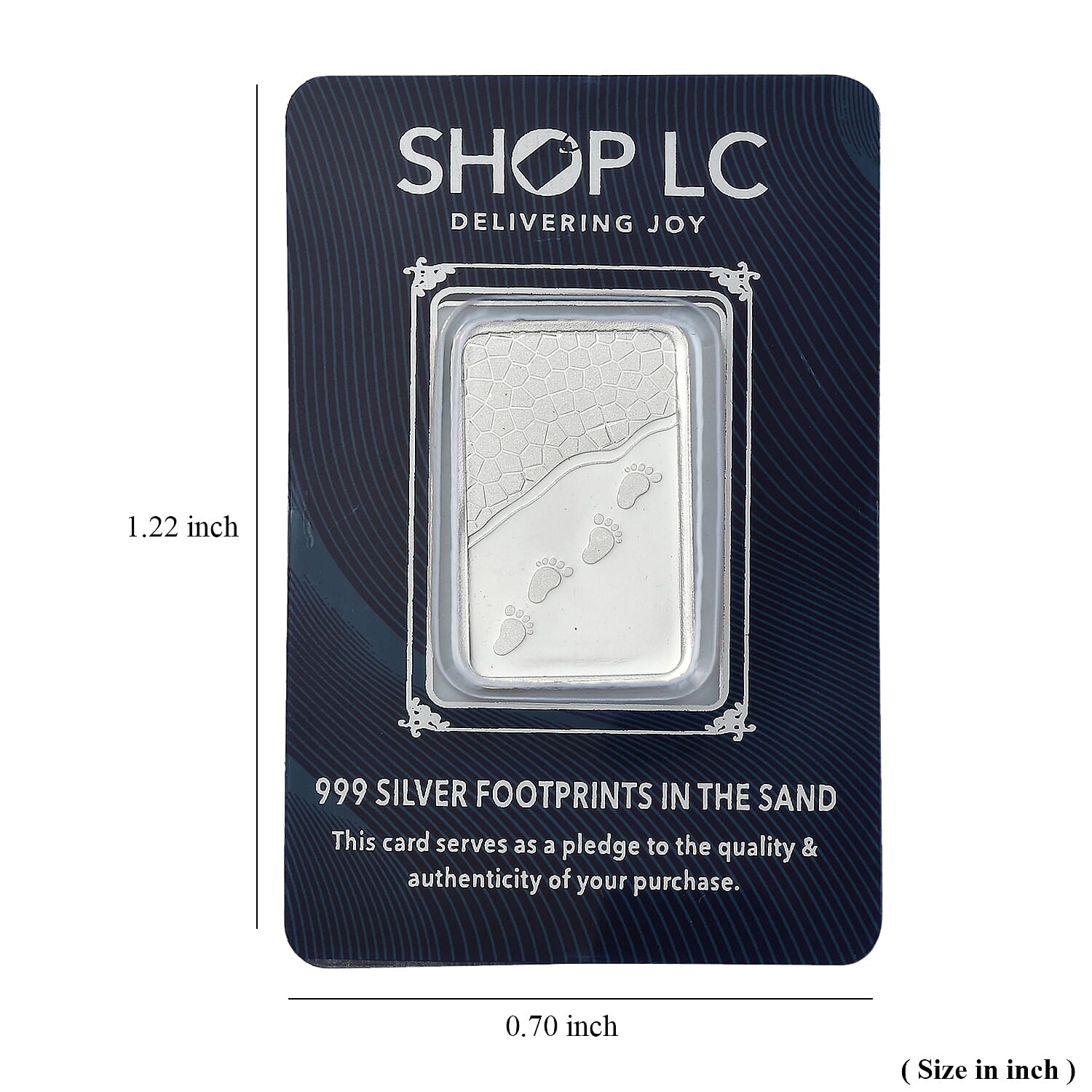 999 Fine Silver Footprints In The Sand Bar (5 g)