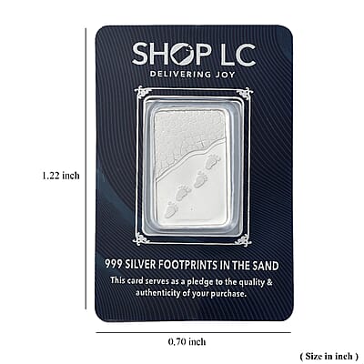 999 Fine Silver Footprints In The Sand Bar (5 g)