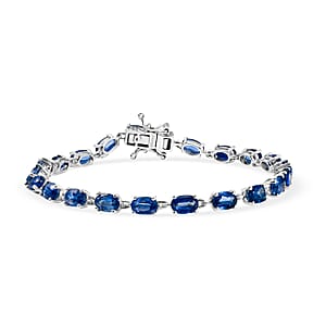 D'Joy Premium Kashmir Kyanite 13.80 ctw Starborn Echoes Bracelet in Rhodium Over Sterling Silv (7.25 In) 