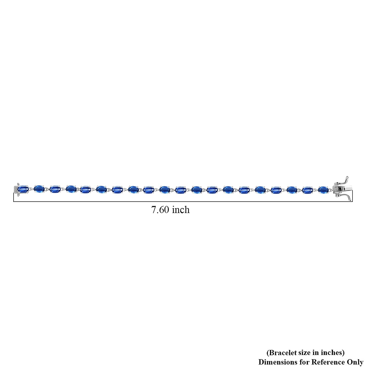 D'Joy Premium Kashmir Kyanite 13.80 ctw Starborn Echoes Bracelet in Rhodium Over Sterling Silv (7.25 In)  image number 4