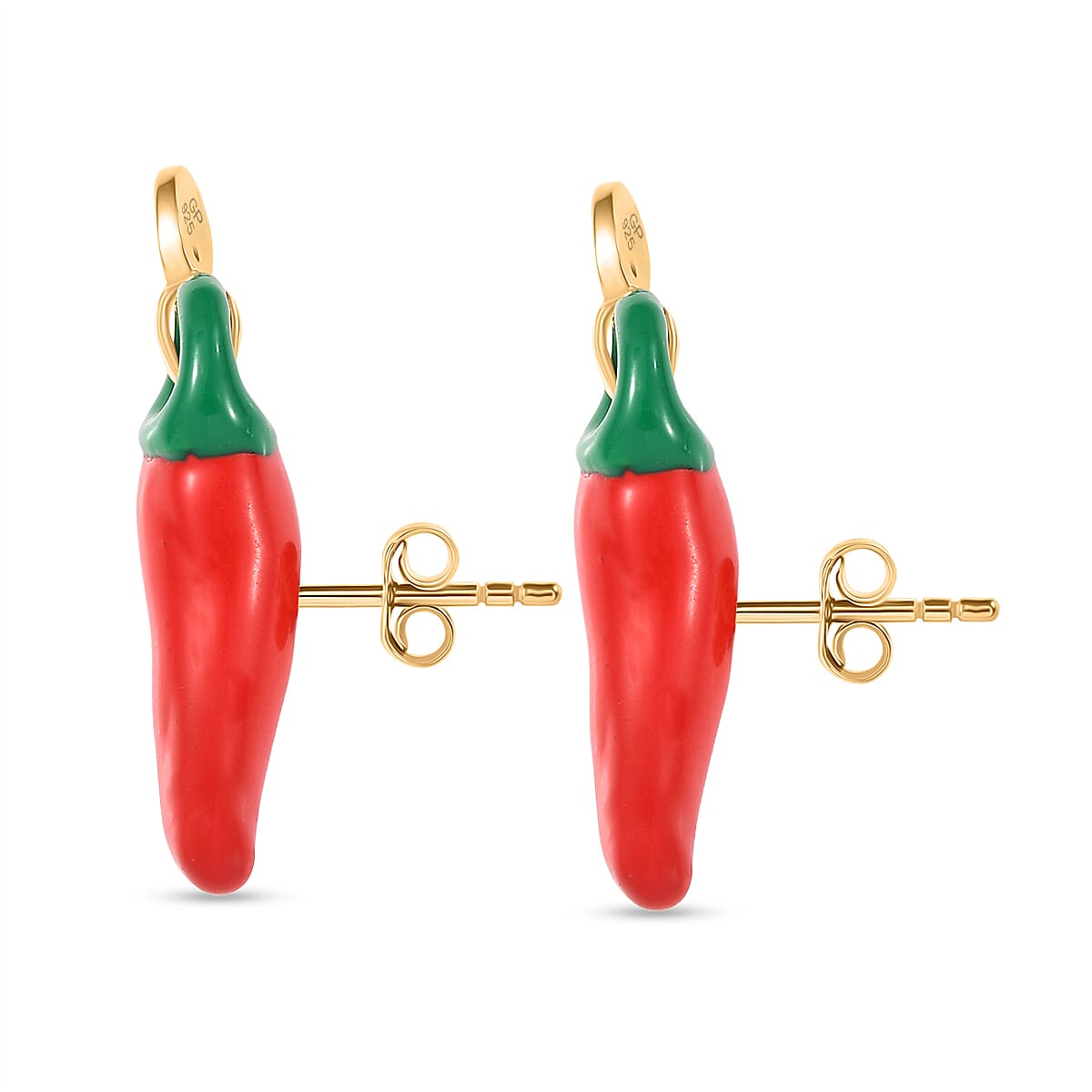 GP Kanchanaburi Blue Sapphire Earrings in 18K Vermeil Yellow Gold Over Sterling Silver image number 4