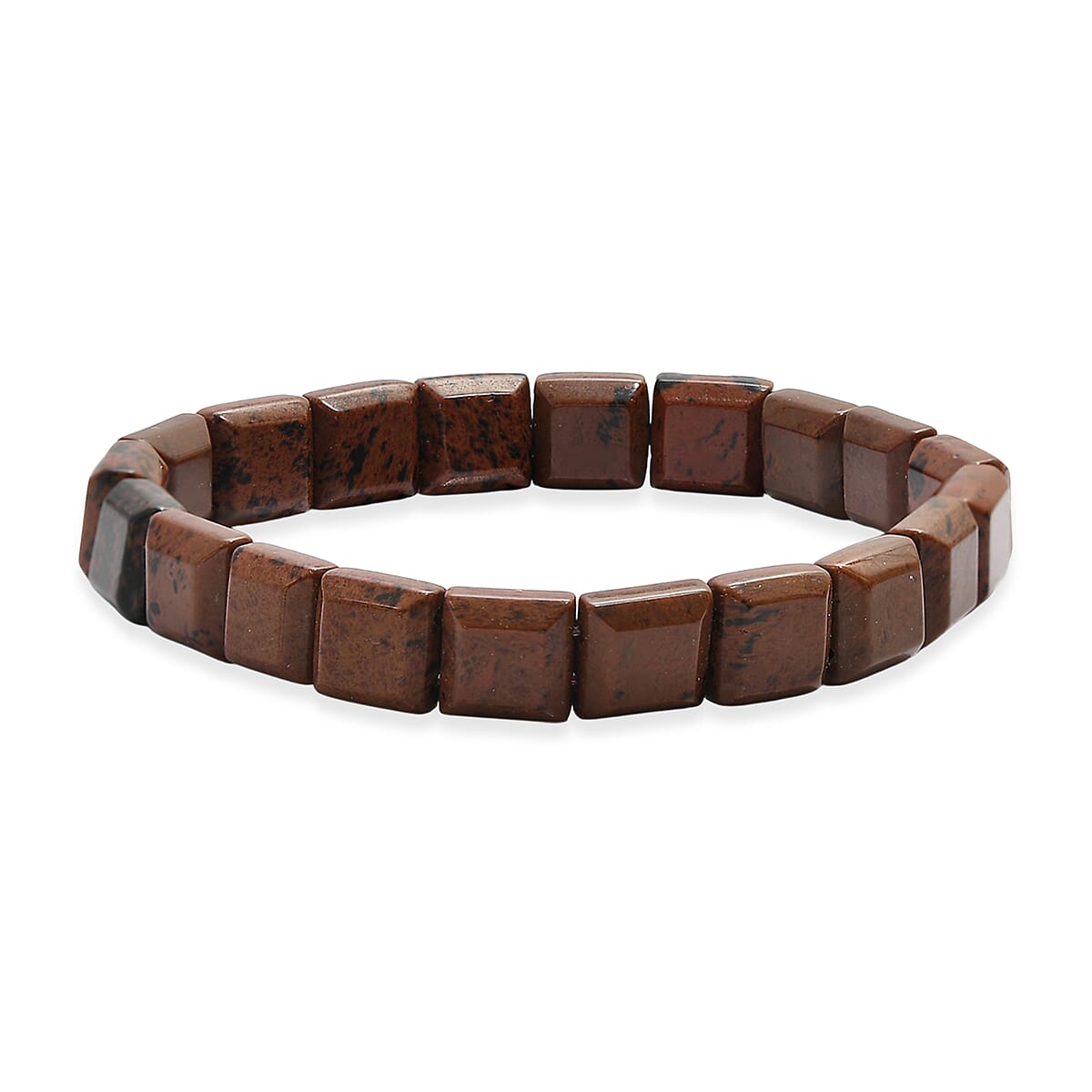 Red Jasper 120.00 ctw Block Stretch Bracelet image number 0