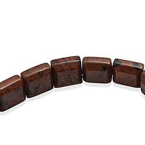 Red Jasper 120.00 ctw Block Stretch Bracelet