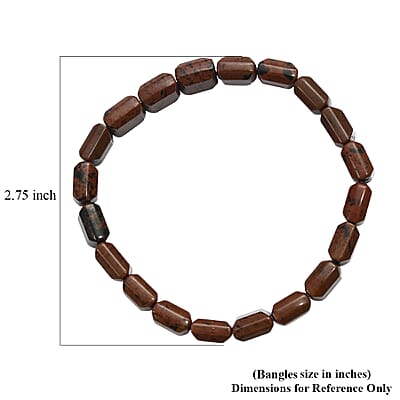 Red Jasper 120.00 ctw Block Stretch Bracelet