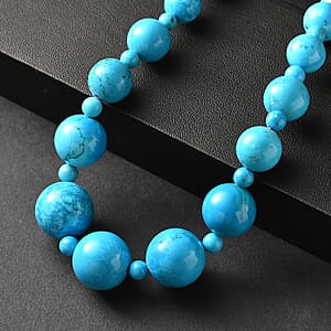 Magnesite 478.00 ctw Beaded Necklace in Platinum Bond 20 Inches