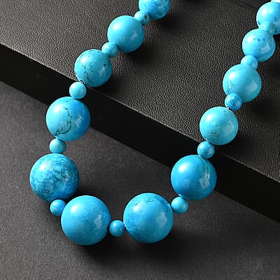 Magnesite 478.00 ctw Beaded Necklace in Platinum Bond 20 Inches