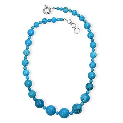 Magnesite 478.00 ctw Beaded Necklace in Platinum Bond 20 Inches