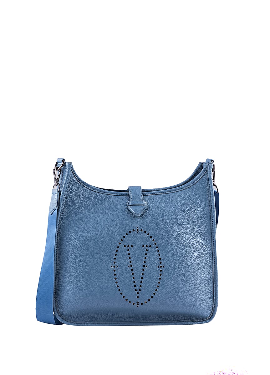 Vertigo Paris Blue Vegan Leather Shoulder Bag (12.75x3.75x11") image number 0