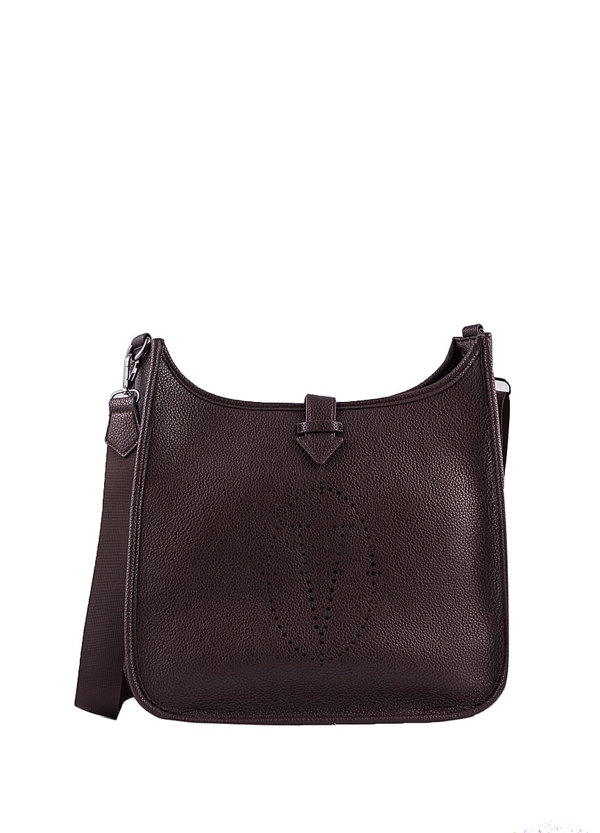 Vertigo Paris Brown Vegan Leather Shoulder Bag (12.75x3.75x11) image number 0
