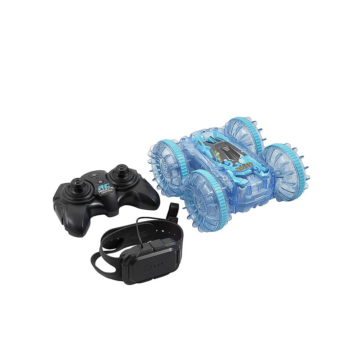 Closeout Amphibious Remote Control Car Boat -Blue image number 5