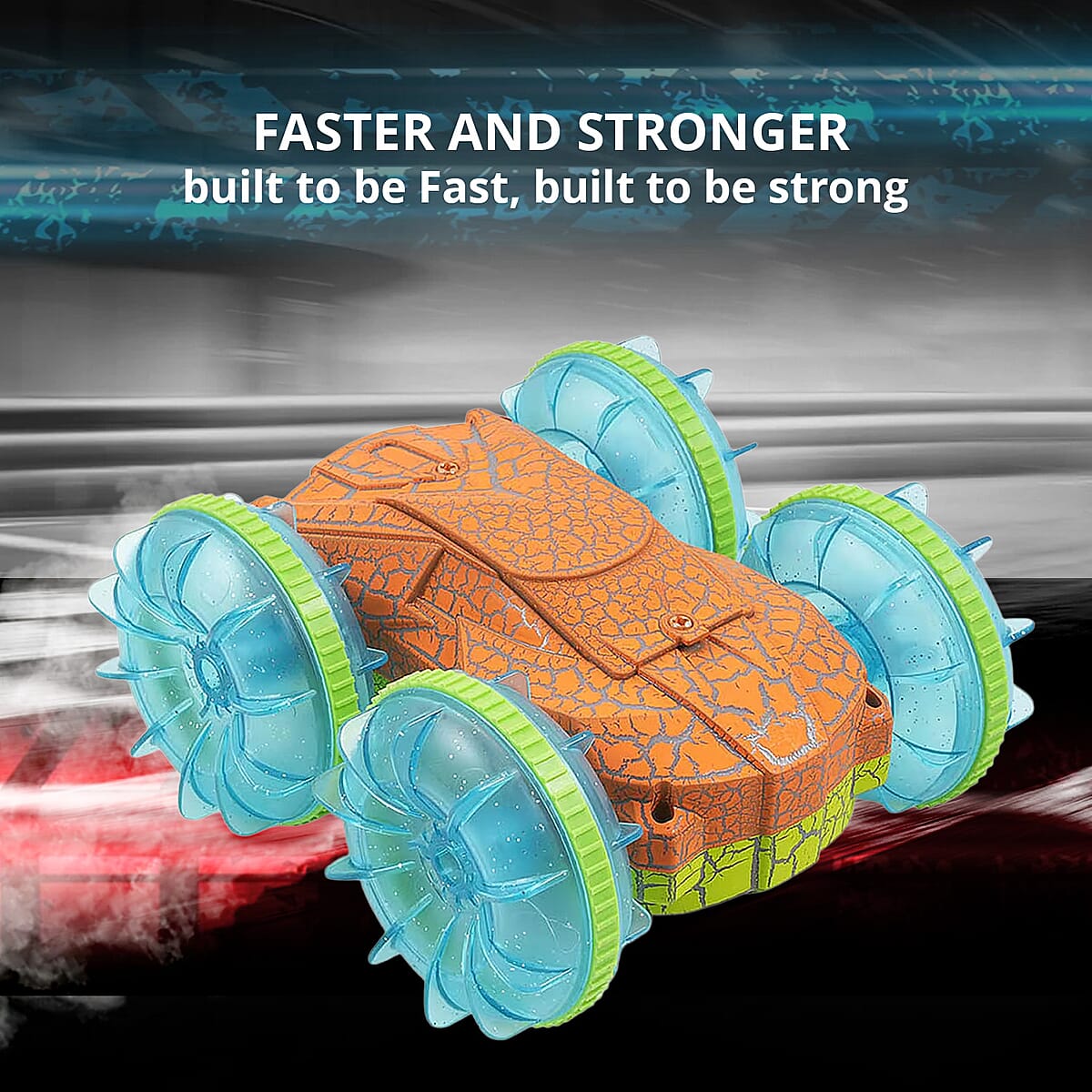 Closeout Amphibious Remote Control Car Boat -Green/Orange image number 1