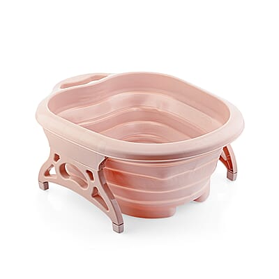 Collapsible Foot Bath Massager - Pink