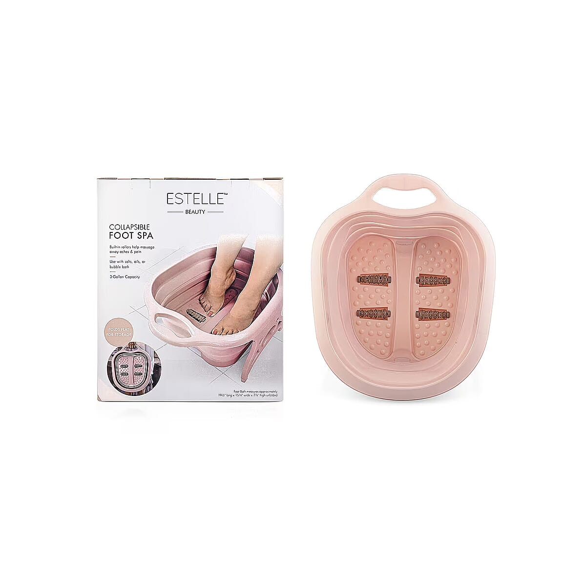 Collapsible Foot Bath Massager - Pink image number 0