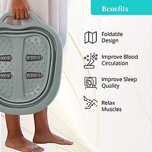 Collapsible Foot Bath Massager - Light Green