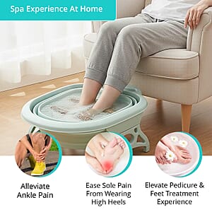 Collapsible Foot Bath Massager - Light Green