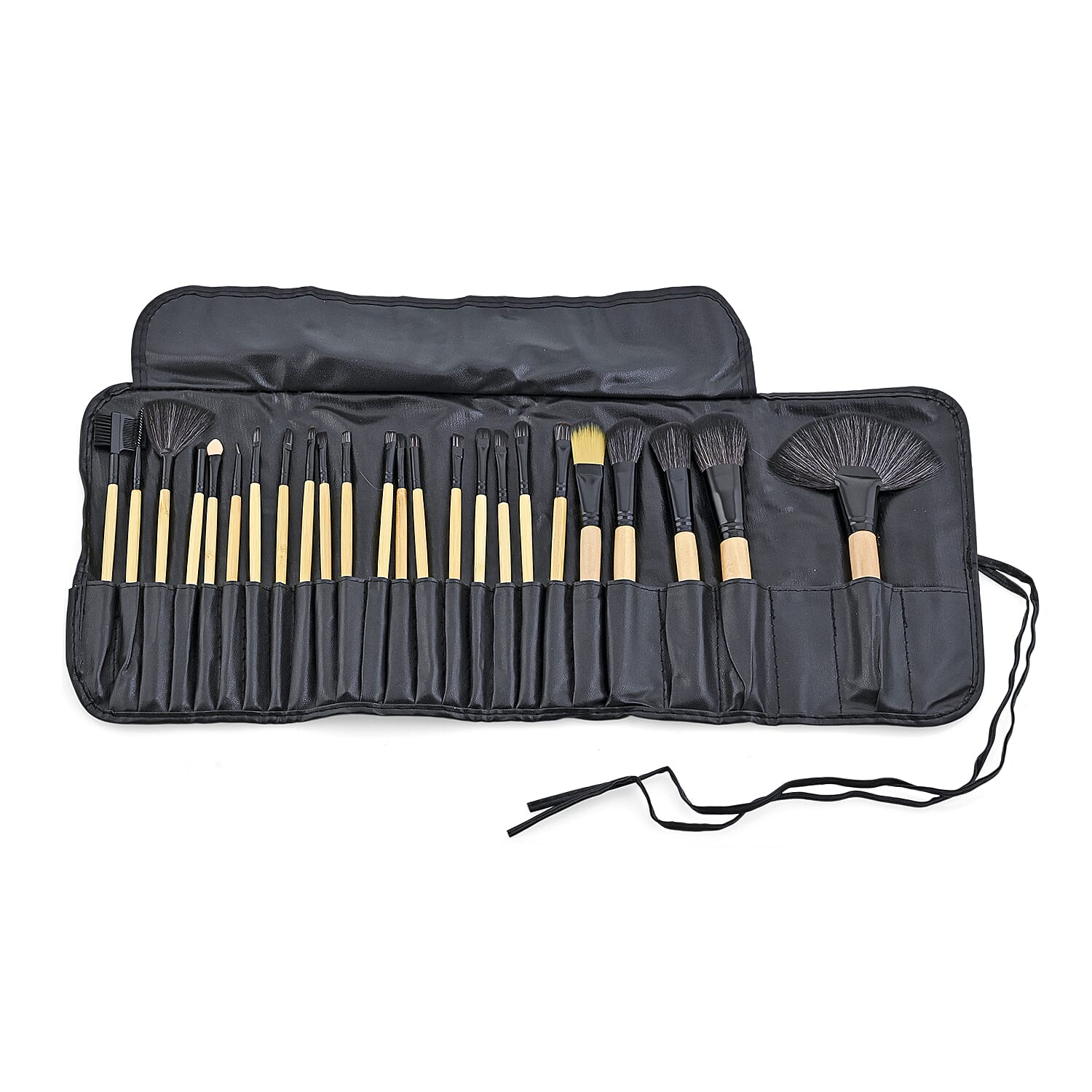 25 Piece Professional Make-up Brush Set in Black Cosmetic Case with Free Lipstick & Highlighter