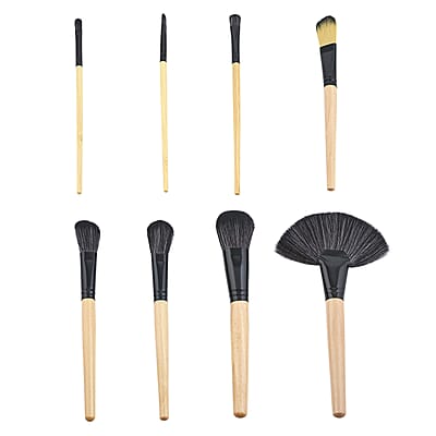 25 Piece Professional Make-up Brush Set in Black Cosmetic Case with Free Lipstick & Highlighter