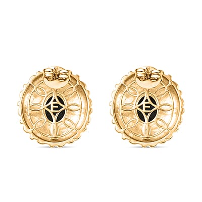 EverTrue African Malachite 5.25 ctw Earrings in 18K YG Plated