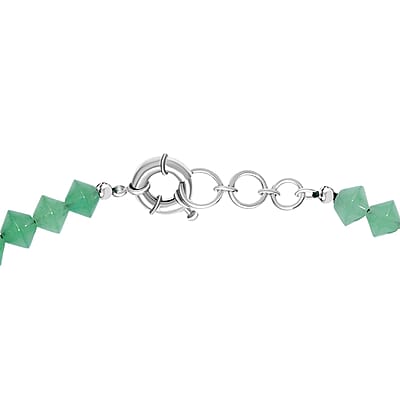 Green Aventurine 250.00 ctw Necklace in Platinum Bond 20 Inches 