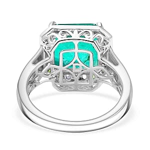 D'Joy Emeraldine Triplet Quartz and Multi Gemstone 5.63 ctw Ring in Rhodium Over Sterling Silver (Size 9)