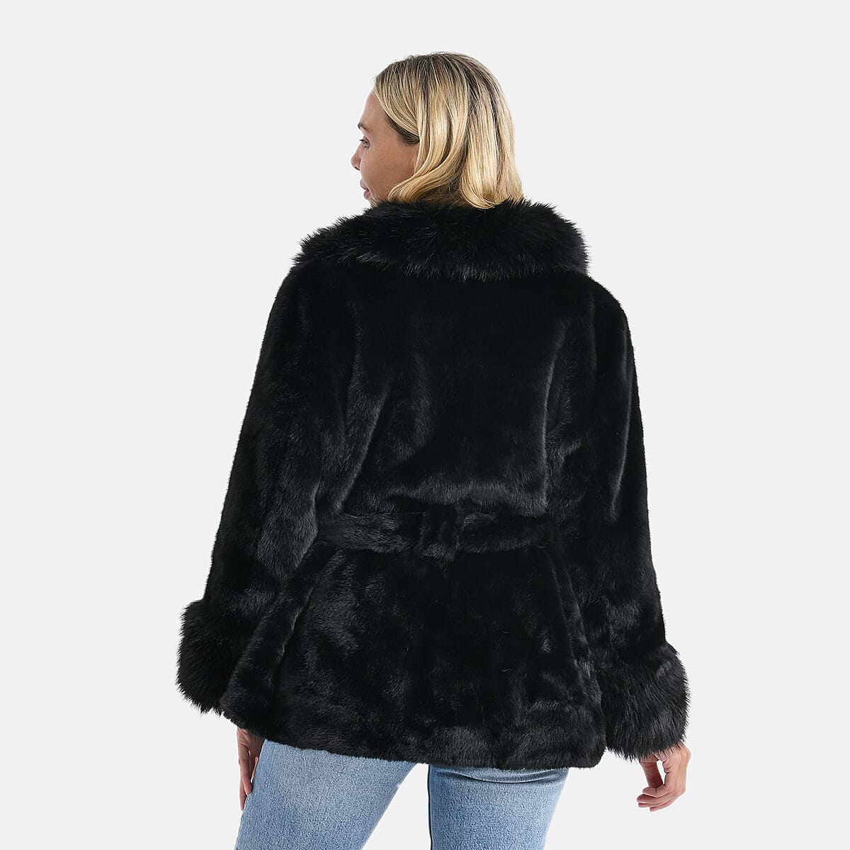 Doorbuster LA MAREY Luxe Faux Fur Belted Jacket with Sueded Interior image number 1