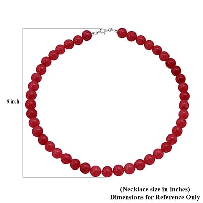 Pink Quartz Beaded 310.50 ctw Necklace 18 Inches in Sterling Silver