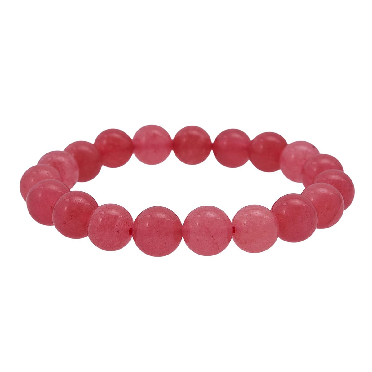 Pink Quartz Beaded 135.50 ctw Stretch Bracelet  image number 3