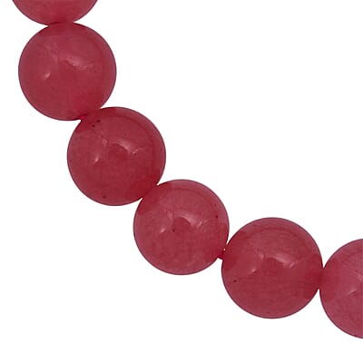 Pink Quartz Beaded 135.50 ctw Stretch Bracelet 