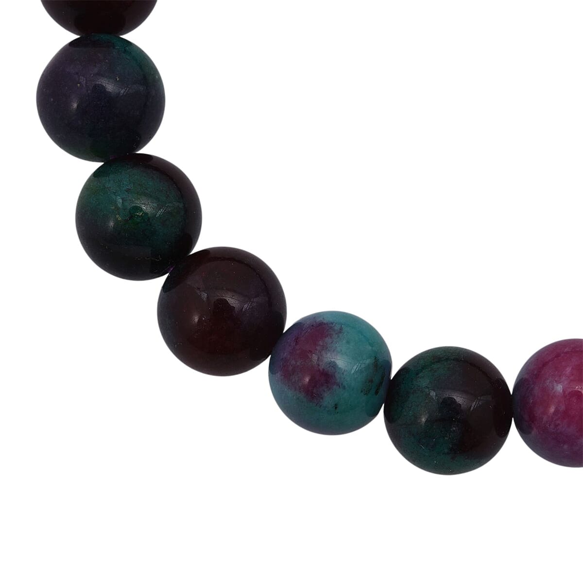 Purple Sugar Agate Beaded 137.65 ctw Stretch Bracelet  image number 4
