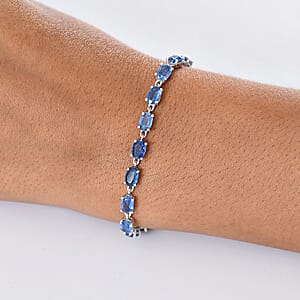 D'Joy Premium Kashmir Kyanite 11.85 ctw Starborn Echoes Bracelet in Rhodium Over Sterling Silv (6.50 In) 