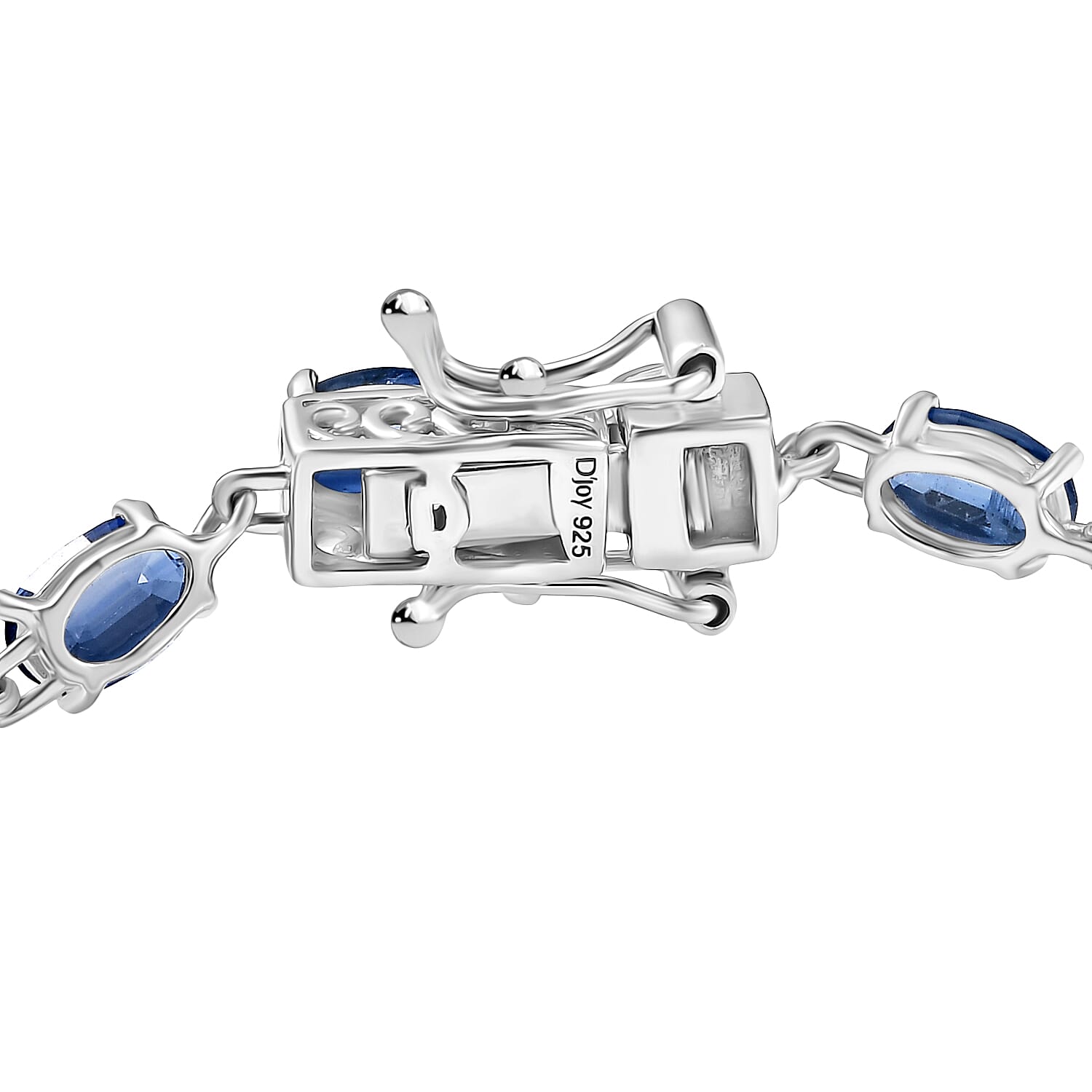 D'Joy Premium Kashmir Kyanite 15.10 ctw Starborn Echoes Bracelet in Rhodium Over Sterling Silv (8.00 In) 