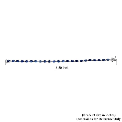 D'Joy Premium Kashmir Kyanite 15.10 ctw Starborn Echoes Bracelet in Rhodium Over Sterling Silv (8.00 In) 