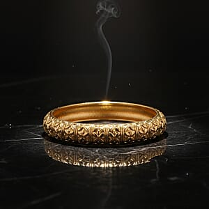 Diamond-cut Bangle Bracelet in Goldtone (6.75 In)