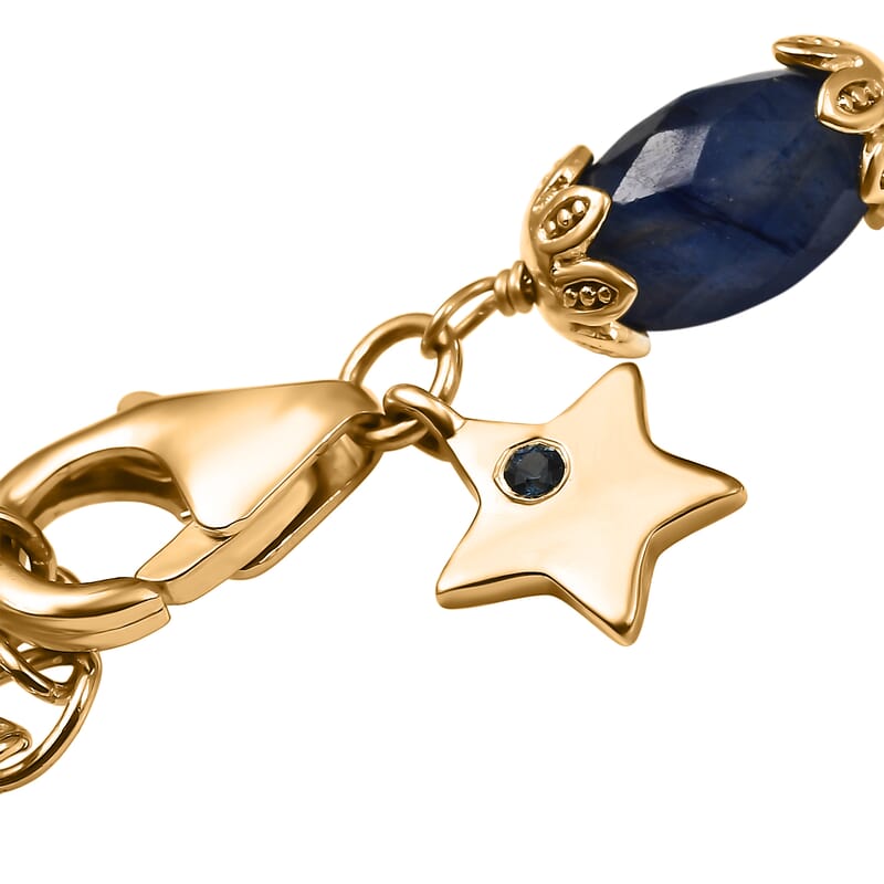 GP Italian Garden Collection Multi Sapphire 66.00 ctw Necklace in 18K Vermeil Yellow Gold Over Sterling Silver 18 Inches