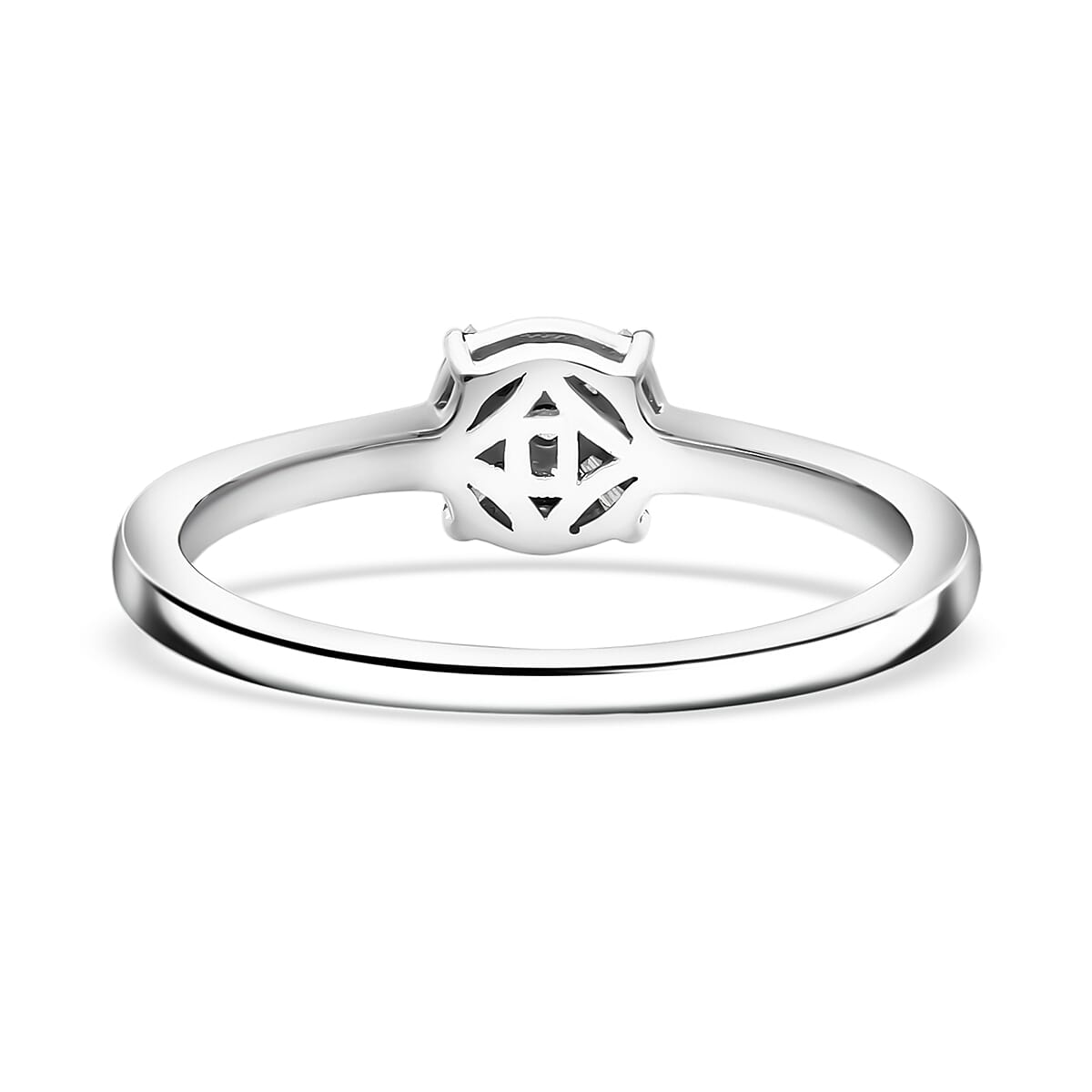 Doorbuster D'Joy Diamond 0.15 ctw Ring in Rhodium Over Sterling Silver (Size 8.0) image number 3