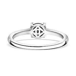 Doorbuster D'Joy Blue Diamond 0.15 ctw Ring in Rhodium Over Sterling Silver (Size 10.0)