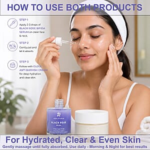 Black Rose Glow Moisturizing Serum and Cream Set (25 ml Serum and 50 g Cream) 