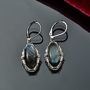 EverTrue Malagasy Labradorite Earrings in Platinum Bond 10.15 ctw
