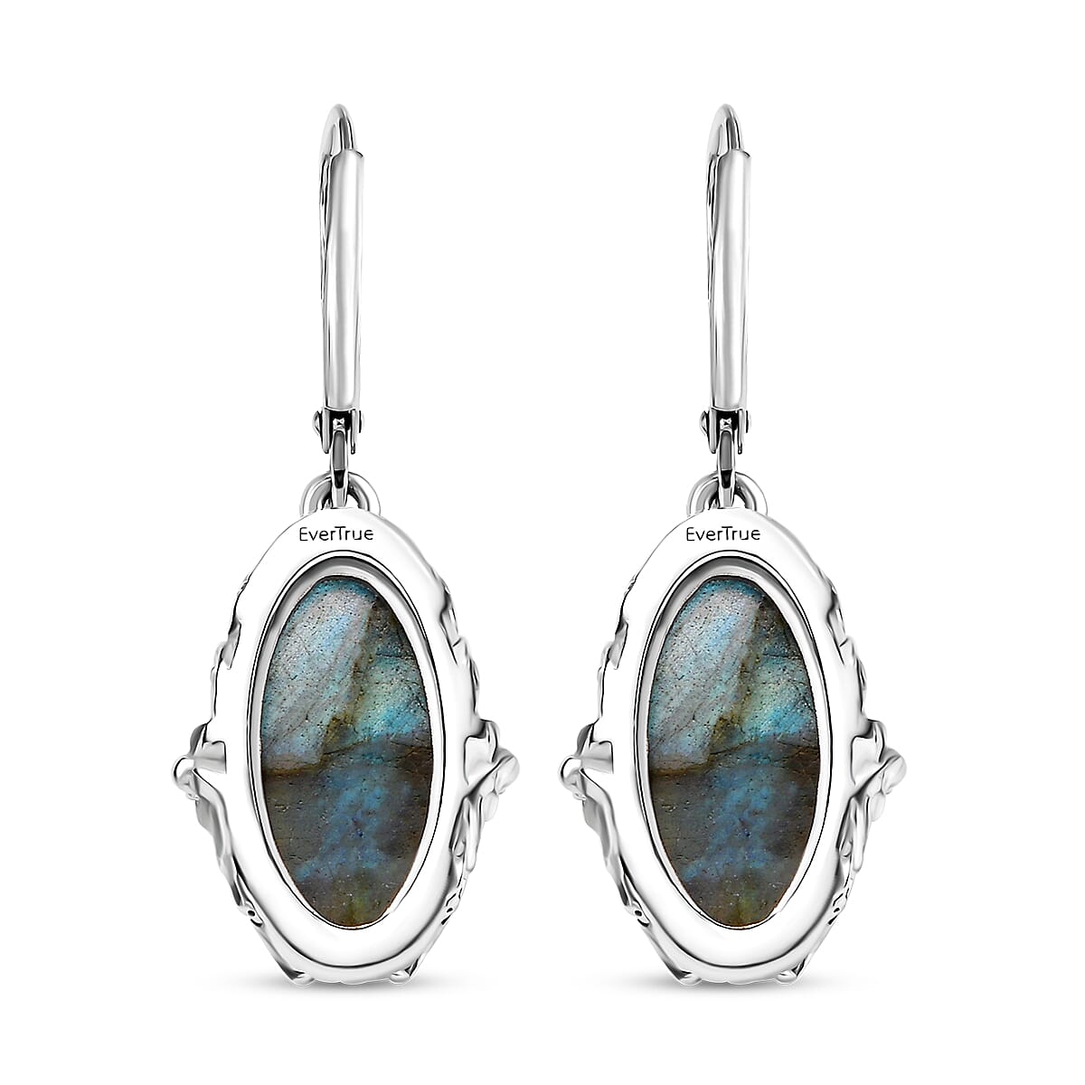 EverTrue Malagasy Labradorite Earrings in Platinum Bond 10.15 ctw image number 4