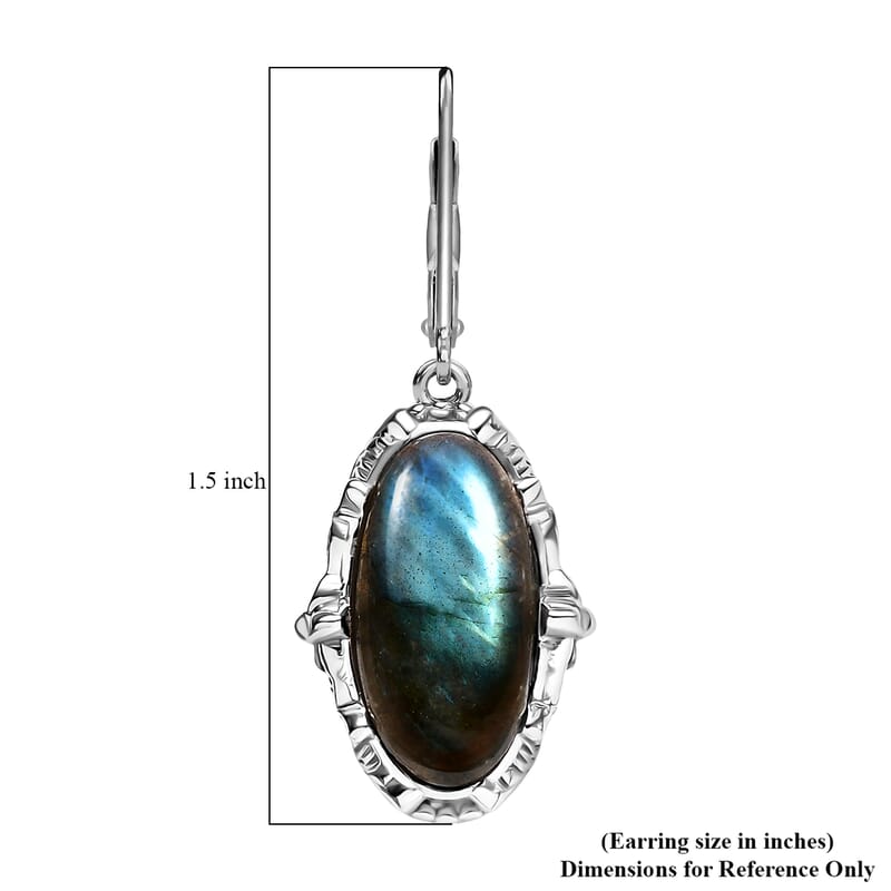 EverTrue Malagasy Labradorite Earrings in Platinum Bond 10.15 ctw