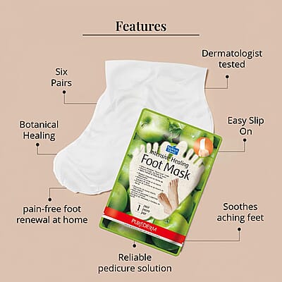 Purederm Set of 6 Botanical Choice™ Intensive Healing Foot Mask (1pair x6)