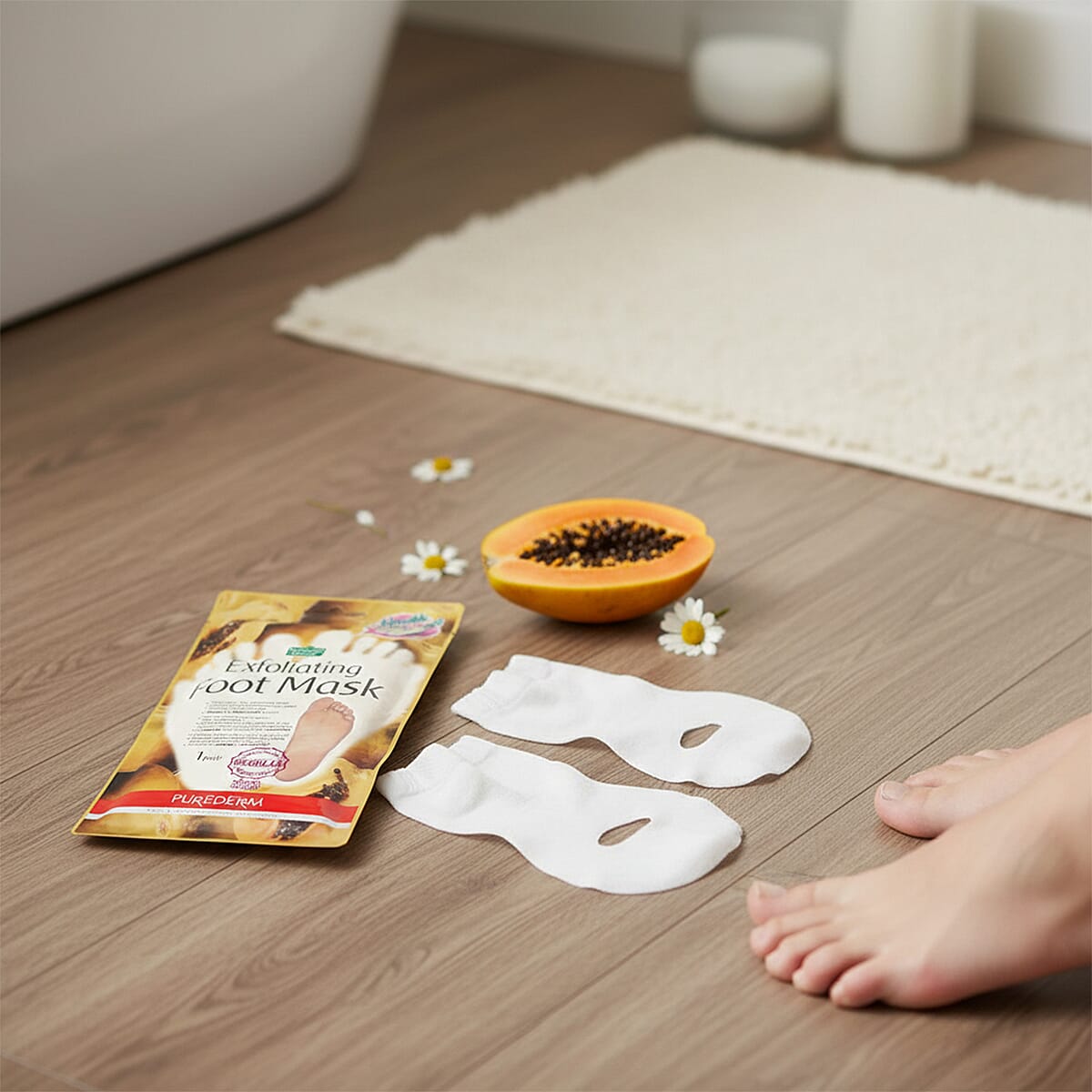 Purederm Set of 2 Botanical Choice&trade; Exfoliating Foot Mask (1pair x6) image number 1